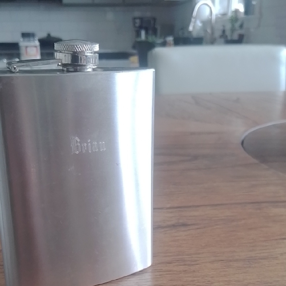 Silver Flask with Engraving